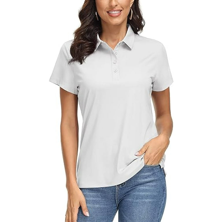 TACVASEN Women's Short Sleeve Polo Shirts UPF 50+ Sun Protection