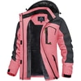 thumbnail image 1 of TACVASEN Women's Winter Waterproof Windproof Snow Ski Jackets Warm Thermal Fleece Thick Hooded Coat with Multi-Pockets for Outdoor Hiking Snowboarding Pink Grey L, 1 of 7