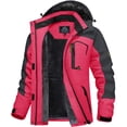 thumbnail image 1 of TACVASEN Women's Winter Waterproof Windproof Snow Ski Jackets Warm Thermal Fleece Thick Hooded Coat with Multi-Pockets for Outdoor Hiking Snowboarding Rose Grey 2XL, 1 of 7