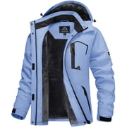Women's Winter Waterproof Windproof Snow Ski Jackets Warm Thermal Fleece Thick Hooded Coat with Multi-Pockets for Outdoo