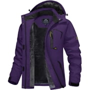 Women's Winter Waterproof Windproof Snow Ski Jackets Warm Thermal Fleece Thick Hooded Coat with Multi-Pockets for Outdoo