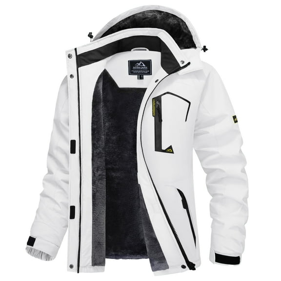 TACVASEN Women's Winter Jackets Ski Waterproof Windproof Warm Coats Thermal Outdoor Thick Jacket Multi-Pockets Hooded Hiking Camping Snowboarding Snow Casual Jacket