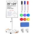 thumbnail image 1 of TACWILY 36x24 inch Rolling Whiteboard, Height Adjustable Magnetic Dry Erase Board with Circular Stand on Wheels, 1 of 5