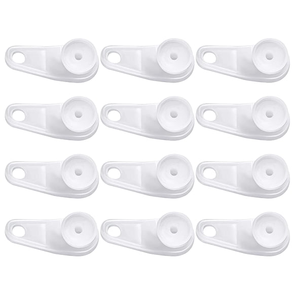 TACYKIBD 12 Pieces Curtain Track Gliders Curtain Rod Sliders Window Traverse Rod Sliders Plastic Curtain Rail Sliders Ceiling Roller Track Hooks for Window and Shower Curtain Tracks