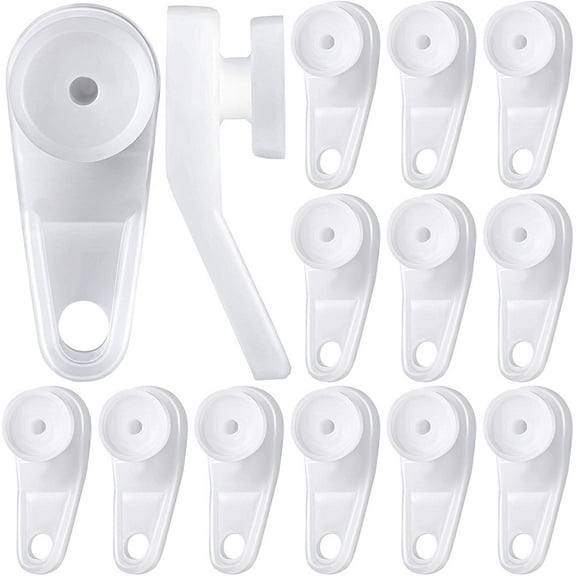 TACYKIBD 12 Pieces Curtain Track Gliders Curtain Rod Sliders Window Traverse Rod Sliders Plastic Curtain Rail Sliders Ceiling Roller Track Hooks for Window and Shower Curtain Tracks