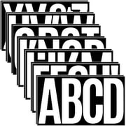 ‎TACYKIBD 6 Inch White Large Letter Stickers,14 Sheets 76 Pcs Big Vinyl Self Adhesive Alphabet and Punctuation Symbols Stickers Decals for Wall Decor,Bulletin B