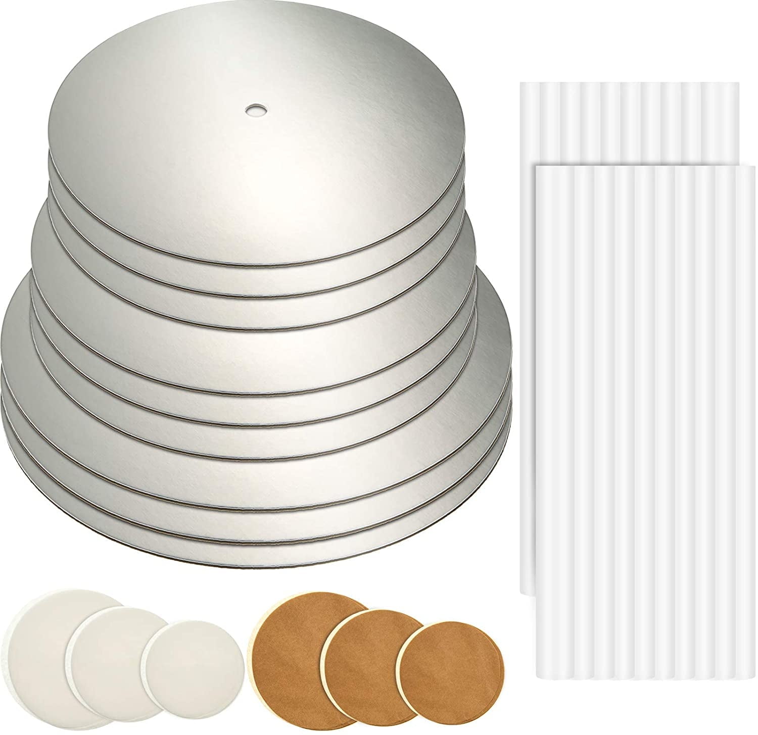 TACYKIBD 89 Pieces Cake Tier Stacking Kit Sturdy Round Cake Boards with ...