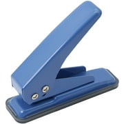 TACYKIBD Single Hole Puncher Handheld 1/4 Inches Hole Punch, 20 Sheet Paper Punch Capacity Metal Hole Puncher with Skid-Resistant Base for Paper, Chipboard, Art Project, Blue