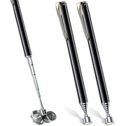 ‎TACYKIBD Telescoping Magnetic Grabbers Magnetic Pick-Up Tool with Pocket Clip Telescopic Retrieving Magnet for Screws Nuts Pins, 25 Inch (Black,2Pieces)