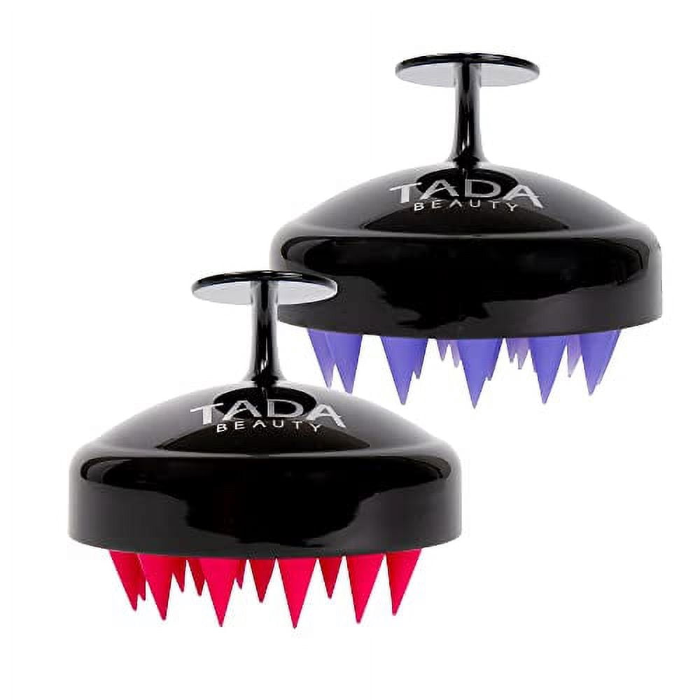 TADA Beauty 2PK Shampoo Brush Scalp Massager Soft Silicone Scalp ...