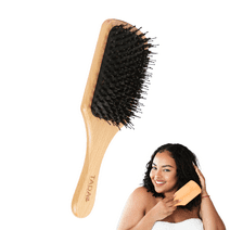 TADA Natural Beauty Boar Bristle Bamboo Hard Hair Brush for Women Men
