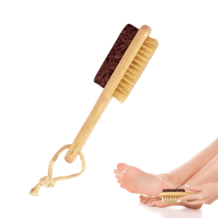 TADA Natural Beauty Double Sided Foot File - Pumice Stone and Foot Brush