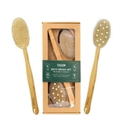 TADA Natural Beauty Spa Gift Basket Body Dry Brushing Set for Showering and Lymphatic Drainage