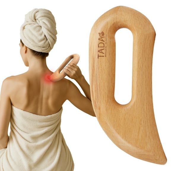 TADA Natural Beauty Wood Body Massager Gua Sha - Back Neck Shoulder Massage