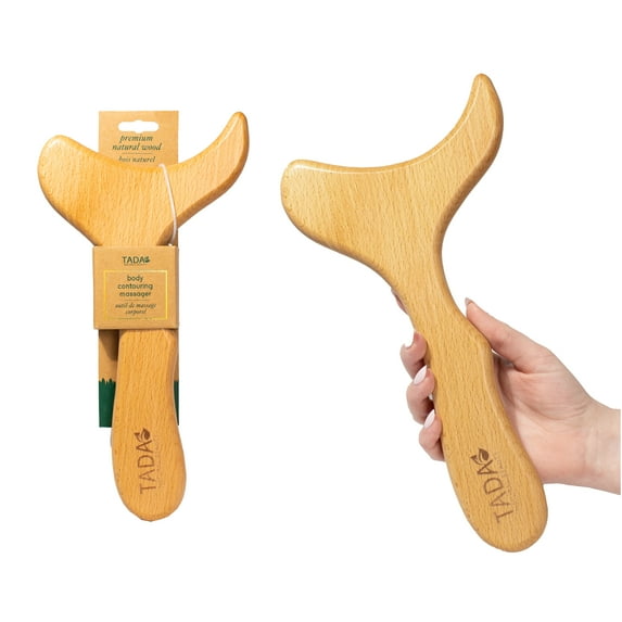 TADA Natural Beauty Wood Gua Sha Shoulder Massager Legs, Neck, Arms, Lower Back