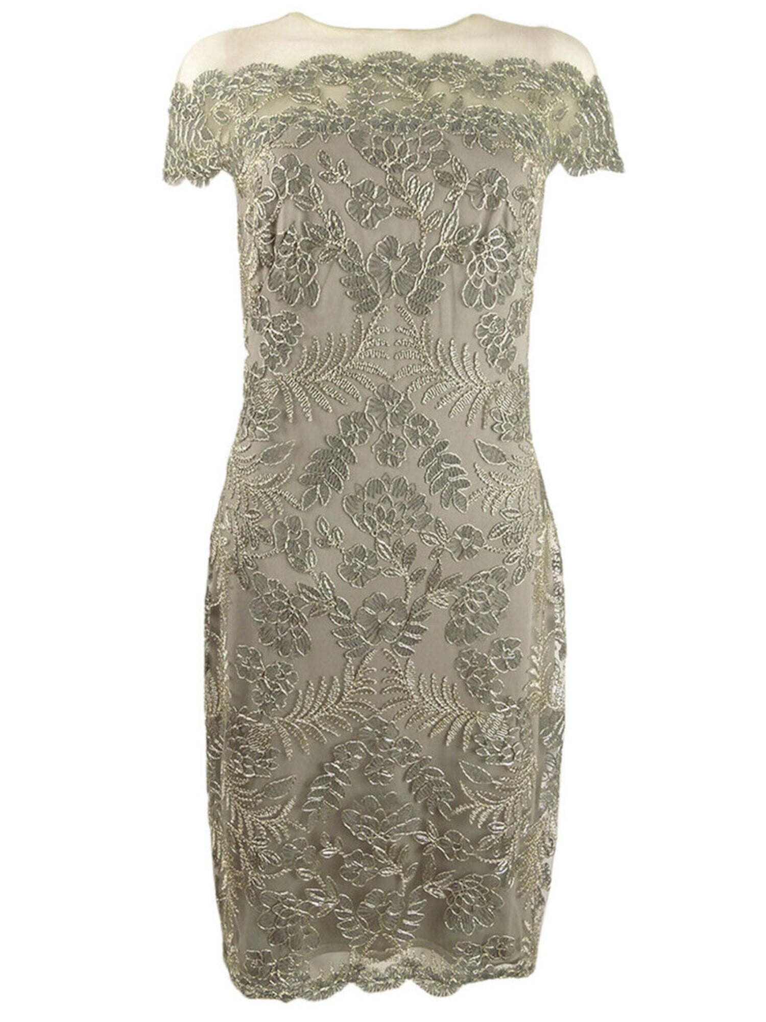 TADASHI SHOJI Womens Gray Short Sleeve Above The Knee Cocktail Body Con  Dress 4 - Walmart.com