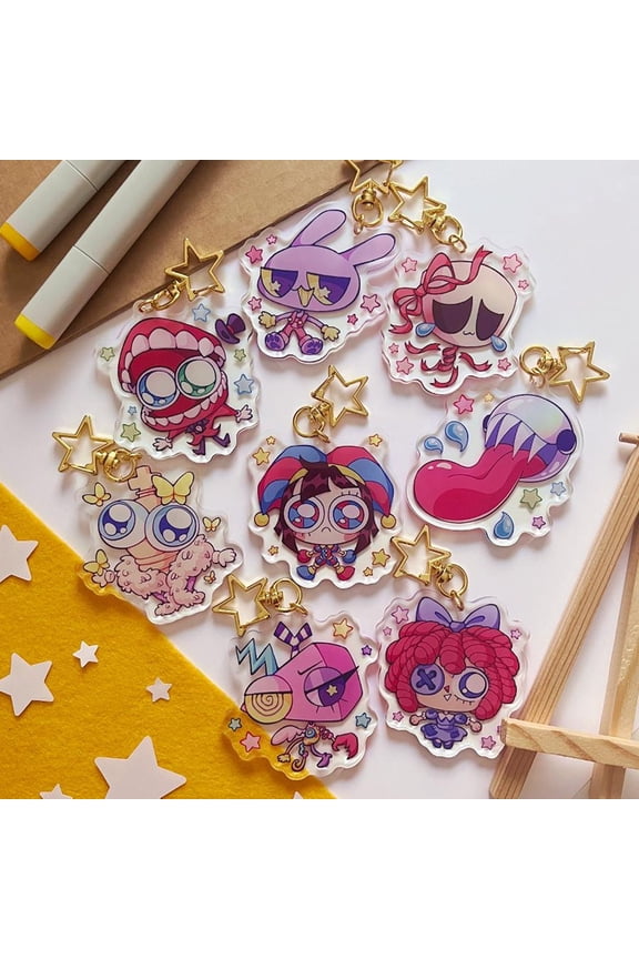 TADC Acrylic Keychains | Amazing Digital Circus | Pomni, Jax, Kinger, Caine, Ragatha, Gangle, Zooble, Bubble (1 keychain)