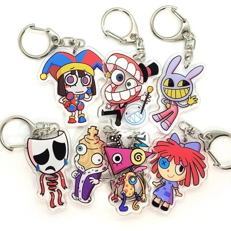 TADC Amazing Circus Digital Pomni Caine Jax Kinger Zooble Ragatha Gangle Bubble keychain charm (1 keychain)