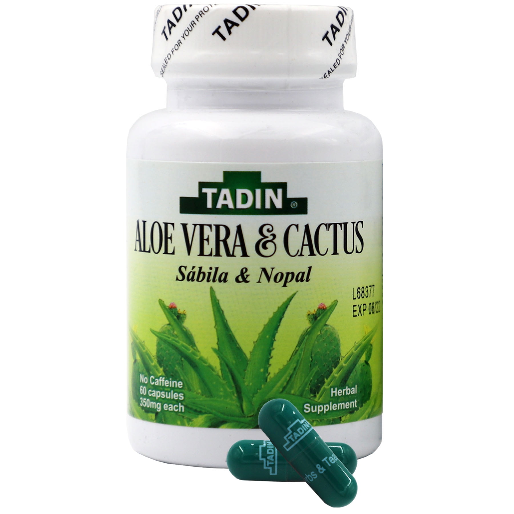 TADIN Aloe Vera & Cactus Capsules, Helps Improving Digestive Problems