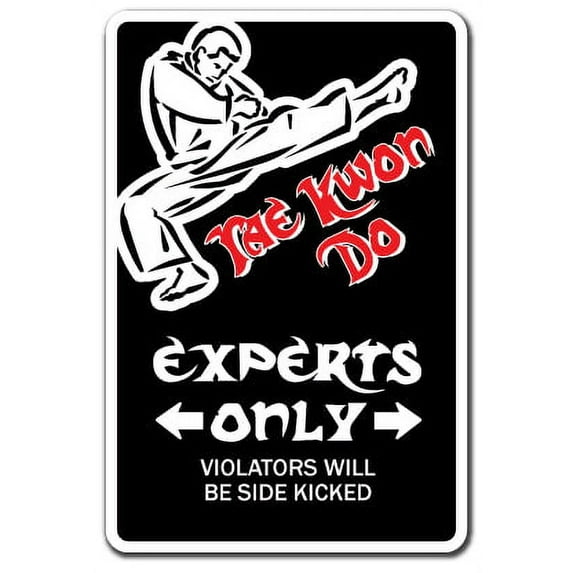 TAE KWON DO Decal parking martial arts black belt instructor class teacher | Indoor/Outdoor | 9" Tall