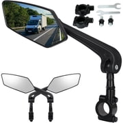 TAETOE 2 Pack 360  Adjustable Safety Bicycle Rear View Mirrors, E-Bike Mirrors for Handlebars, Mirrors, Scratch Resistant Glass Lens, Bicycle Universal Fit Accessories