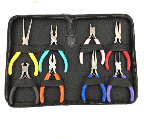 TAETOE Jewelry Making Tools Kit: 8pc Set, Including Needle Round Nose, Wire Cutters, Crimper & End Nippers for Beading & Craft