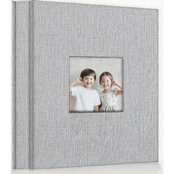 TAETOE Photo Album Self Adhesive Pages Scrapbook Magnetic Photo Albums for 4x6 5x7 8x10 Pictures Sticky Pages Books for Baby Family Wedding 11.5x10.5Grey 40 Pages