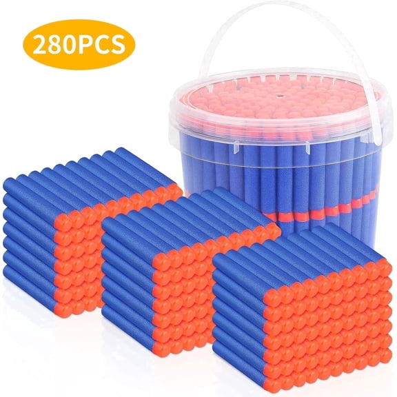 TAETOE Refill Darts 280PCS Bullets Ammo Pack Compatible for Nerf N-Strike Elite 2.0 Series DinoSquad Work with All Elite Blasters Blue