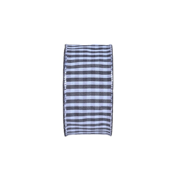 Gwen Studios 1.5" Gray Gingham Ribbon, 3 Yards