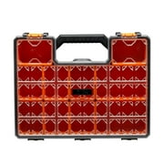 TAFCO 10-Compartment Pro-Go Deep Cup Small Parts Organizer, Orange