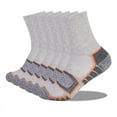 thumbnail image 1 of Xfvqtps 6 Pairs Unisex Towel Bottom Running Socks Mid Tube Combed Socks Simplicity Comfortable Sweat Absorbing and Breathable Sports Hiking Socks Gray, 1 of 3