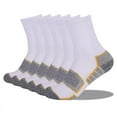 thumbnail image 1 of Xfvqtps 6 Pairs Unisex Towel Bottom Running Socks Mid Tube Combed Socks Simplicity Comfortable Sweat Absorbing and Breathable Sports Hiking Socks White, 1 of 3