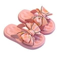 thumbnail image 1 of Xfvqtps Girls Slippers Wave Point Bowknot Thick Bottom Soft Sole Non Slip Comfortable Indoor and Outdoor PVC Slippers Pink, 1 of 1