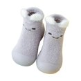 thumbnail image 1 of Xfvqtps Infant Boys and Girls Socks Shoes Fluffy Plush Animals Cute Velvet Keep Warm Indoor Non Slip Winter Coral Fleece Shoes Toddler Shoes Autumn Thickened Soft Bottom Cotton Shoes Purple, 1 of 5