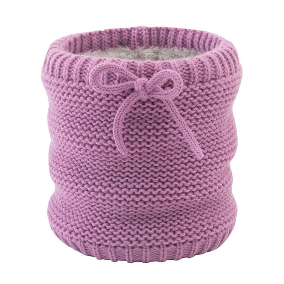 Xfvqtps Loop Scarf for Womens Necks Warmer Crochet Solid Color Bowknot Plush Lining Stretch Thickened Windproof Coldproof Cozy Warm Winter Neck Gaiters Purple