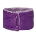 thumbnail image 1 of Xfvqtps Loop Scarf for Womens Necks Warmer with Snap Button Leather Surface Plush Lining Cozy Soft Comfortable Thickened Windproof Coldproof Warm Winter Neck Gaiters Purple, 1 of 3