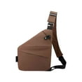 thumbnail image 1 of Xfvqtps Mens Chest Bag Large Capacity Multi-Purpose Backpack for Traveling Hiking Adjustable Shoulder Strap Fashion Lightweight Oxford Cloth Inclined Shoulder Bag Coffee, 1 of 1