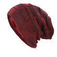 thumbnail image 1 of Xfvqtps Mens and Womens Slouchy Hat Knit Fleece Lining Mixed Colors Thickened Windproof Coldproof Warm Winter Beanie Wine, 1 of 4