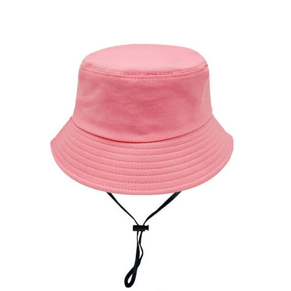Xfvqtps Unisex Fisherman Hat Sun Hat Sun Protection Adjustable Drawstring Solid Color Simplicity Outdoor Travel Sunshade Fashion Versatile Breathable Beach Summer Canvas Bucket Hat Pink-01