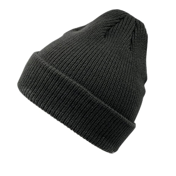Xfvqtps Womens Beanie Knitting Cuffed Solid Color Simplicity Fashionable Versatile Windproof Coldproof Warm Winter Skull Cap Dark Gray