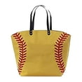 thumbnail image 1 of Xfvqtps Womens Handbag Large Capacity Ball Print Multi-Purpose Fashion Lightweight Portable Beach Nylon Shoulder Bag Yellow, 1 of 4