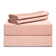 thumbnail image 1 of TAFTS Bamboo Sheets Twin Size - 100% Pure Bamboo Viscose Sheet Set - 400TC Bamboo Bed Sheets - 3 Pieces - 17” Deep Pocket - Silk feel, Cooling, Anti-static (Pale Blush), 1 of 1