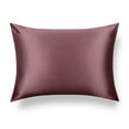 thumbnail image 1 of TAFTS Silk Pillowcase 22 Momme 100% Pure Mulberry Silk Pillowcase for Hair and Skin, Both Sides Grade 6A Long Fiber Natural Silk Pillow Case, Concealed Zipper, Standard, Mauve, 1 of 3