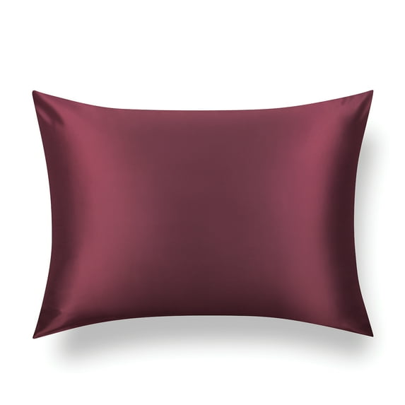 TAFTS Silk Pillowcase 22 Momme 100% Pure Mulberry Silk Pillowcase for Hair and Skin, Both Sides Grade 6A Long Fiber Natural Silk Pillow Case, Enveloped, King, Burgundy