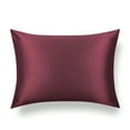 thumbnail image 1 of TAFTS Silk Pillowcase 27 Momme 100% Pure Mulberry Silk Pillowcase for Hair and Skin, Both Sides Grade 6A Long Fiber Natural Silk Pillow Case, Envelope Closure, Standard, Burgundy, 1 of 3