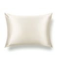 thumbnail image 1 of TAFTS Silk Pillowcase 27 Momme 100% Pure Mulberry Silk Pillowcase for Hair and Skin, Both Sides Grade 6A Long Fiber Natural Silk Pillow Case, Envelope Closure, Queen, Ivory White, 1 of 3