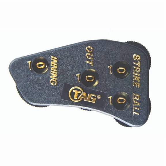 TAG 4-Function Umpire Indicator with Plastic Wheels, Tracks Innings, Strikes, Balls, and Outs, Baseball Softball Game Clicker Counter for Scoring