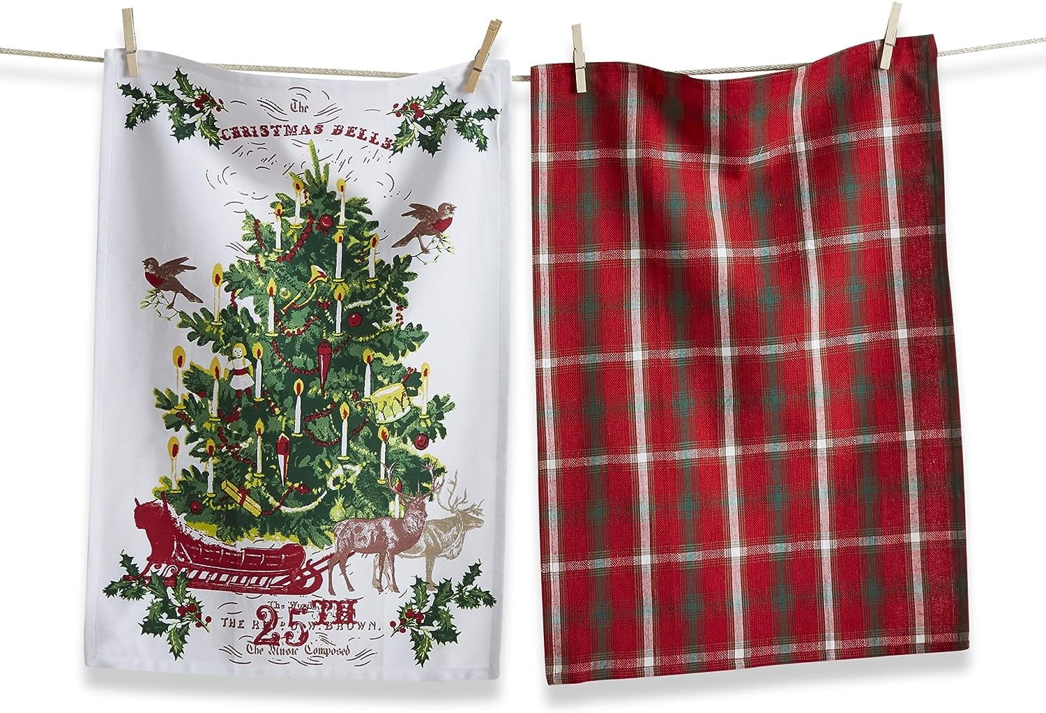 TAG Dish Towels, Oh Christmas Tree - Set of 2 (G17281)