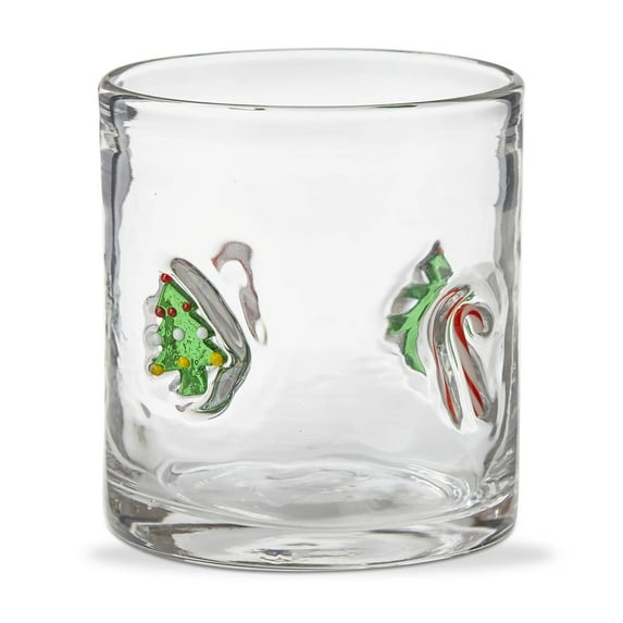 TAG Double Old Fashioned Glass, Christmas Tree & Candy (G18847)