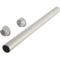 thumbnail image 1 of TAG Hardware 3 Piece Set - 1 5/16 Inch Diameter Round Wardrobe Tube Closet Rod with End Supports - White (35 3/4"), 1 of 3